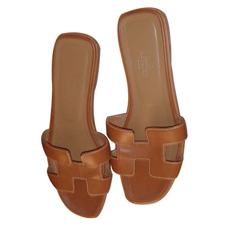 sandali hermes marroni|hermes oran sandals.